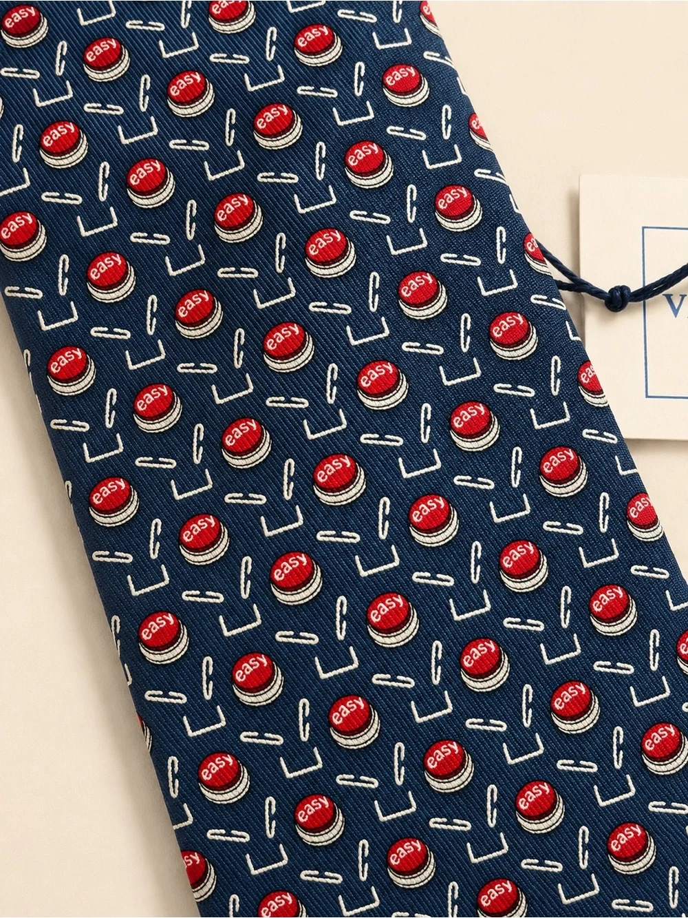 NWT Vineyard Vines Custom Collection Staples Easy Button Tie